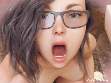 Сексуальные фантазии со студенткой в очках