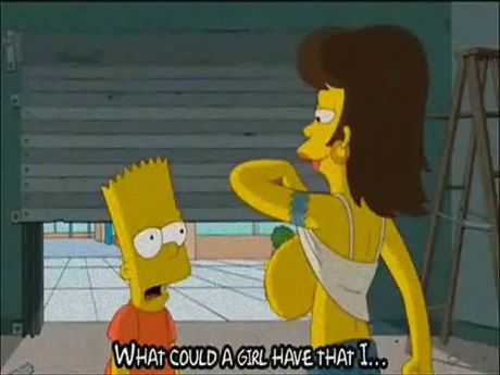 Барт Симпсон впервые увидел сиськи